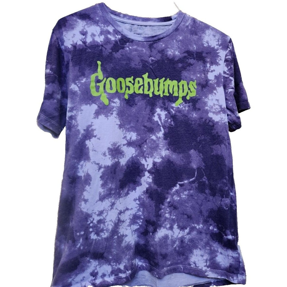 Goosebumps by Bioworld Purple Tie-dye T-Shirt Short Sleeve Size L Retro